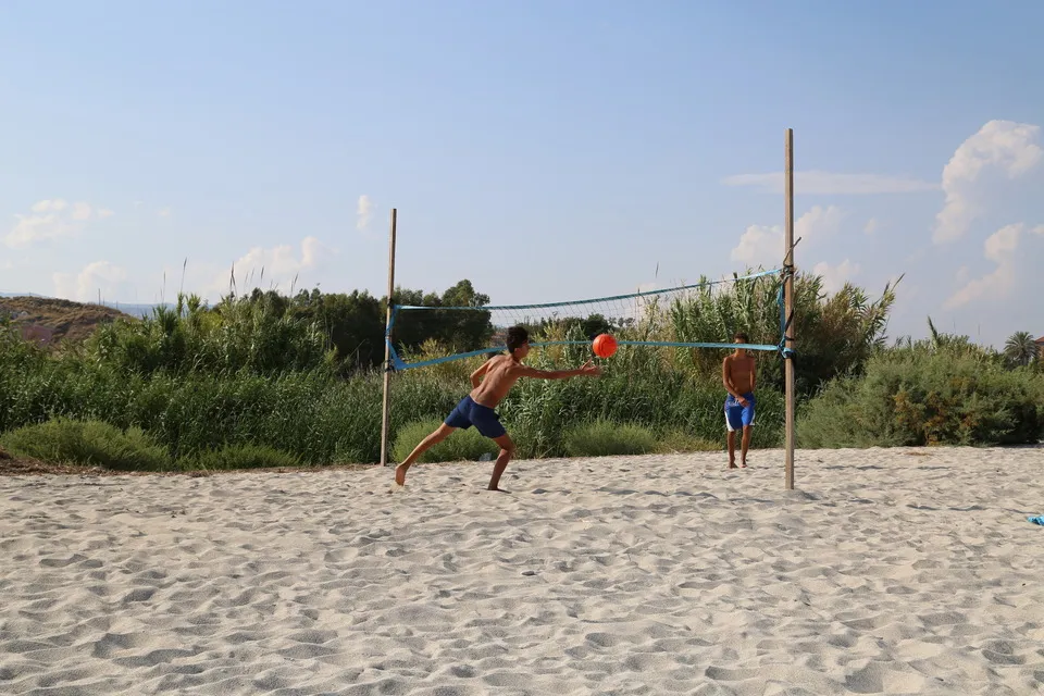 Beach volleyball field